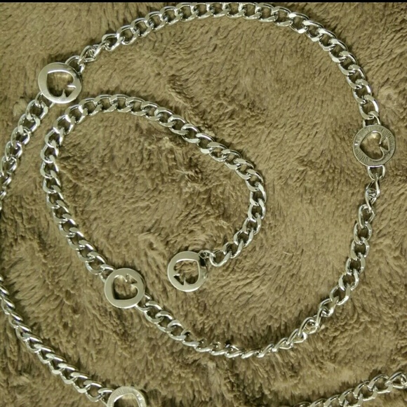 ♠Kate Spade♠ Spades Silver CHAIN Belt M/L NWT - Picture 2 of 3